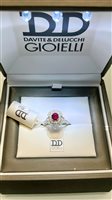 Ringe Davite & Delucchi Dame in Weißgold Rubino 0.75 Ct AA032238 RB - AA032238 RB